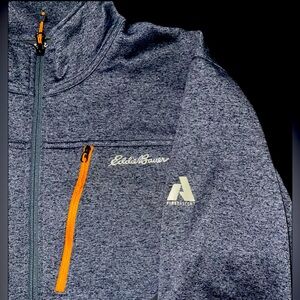 Eddie Bauer First Ascent Sweater Mens XL GREY 1/4 Zip Pullover Fleece Hiking